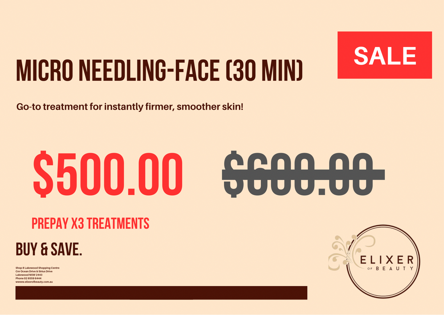 Pre-Pay x3 Micro Needling-Face (30 min). Go-to treatment for instantly firmer, smoother skin!